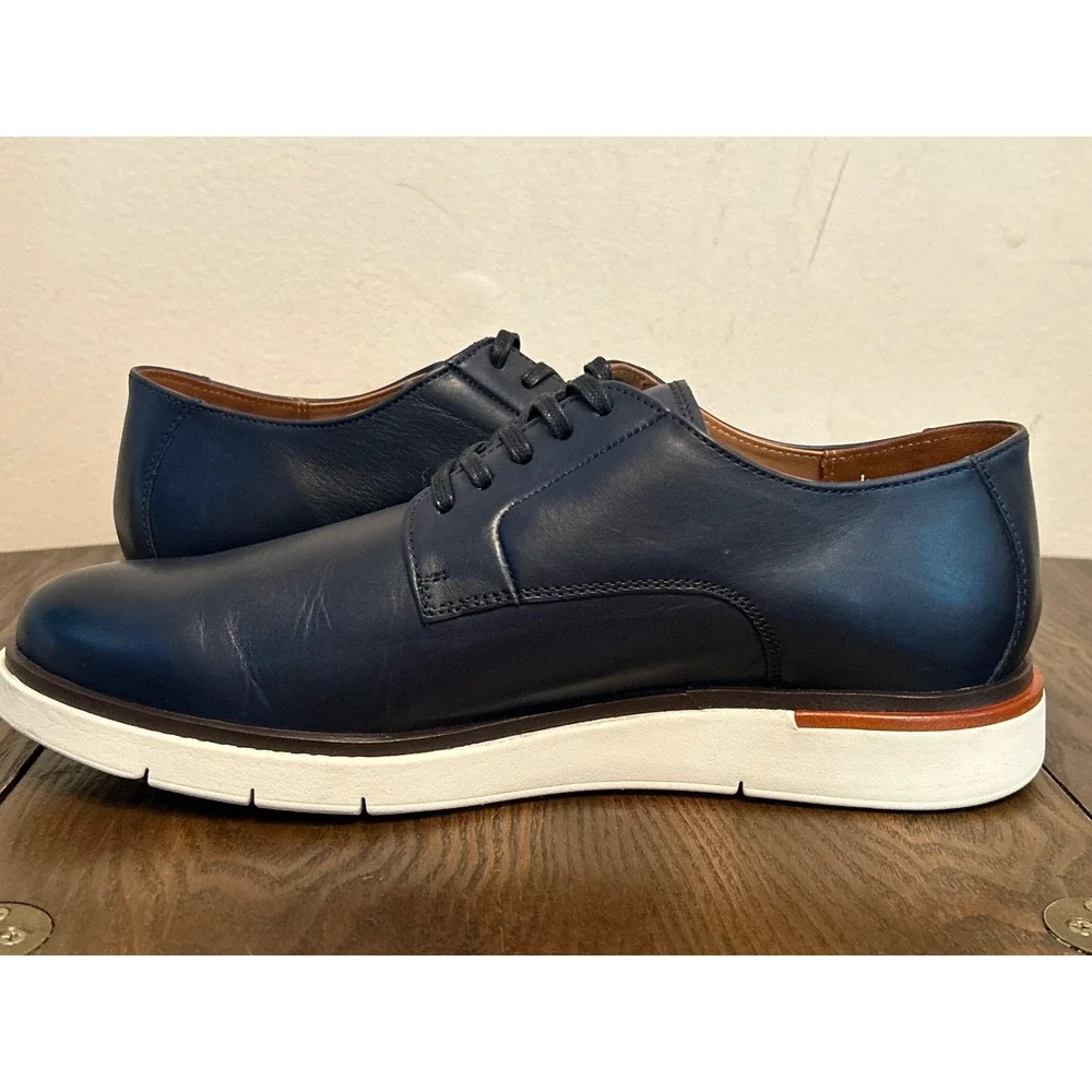 Allen Edmonds Carson Men's Leather Hybrid‎ Lace up Derby Shoes Size 9.5 Navy